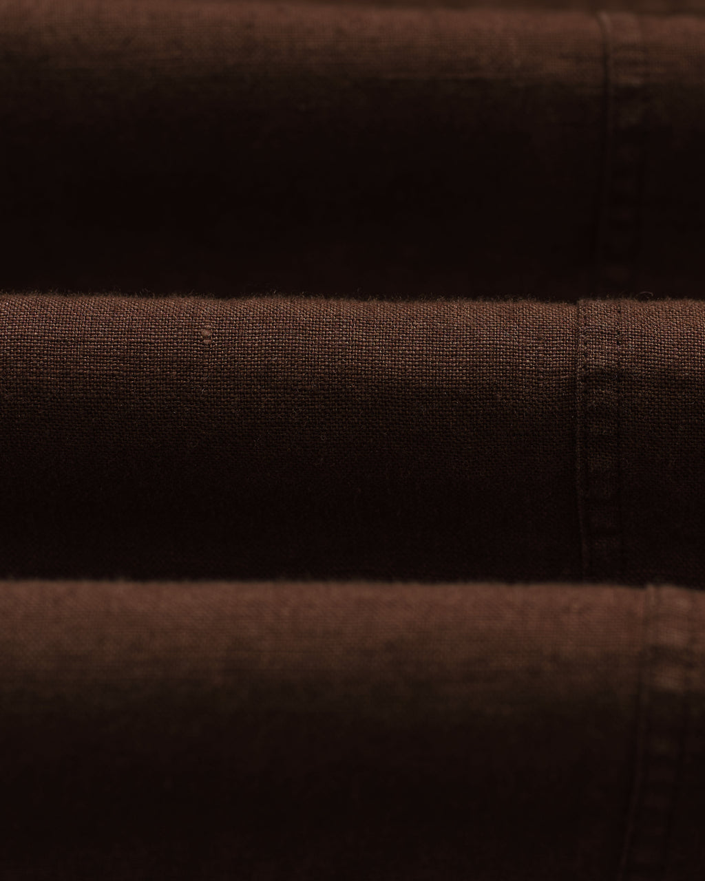 Glencoe - Brown Washed Linen Loose Fit Trousers