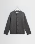 Granby - Grey Ribbed Wool Cardigan