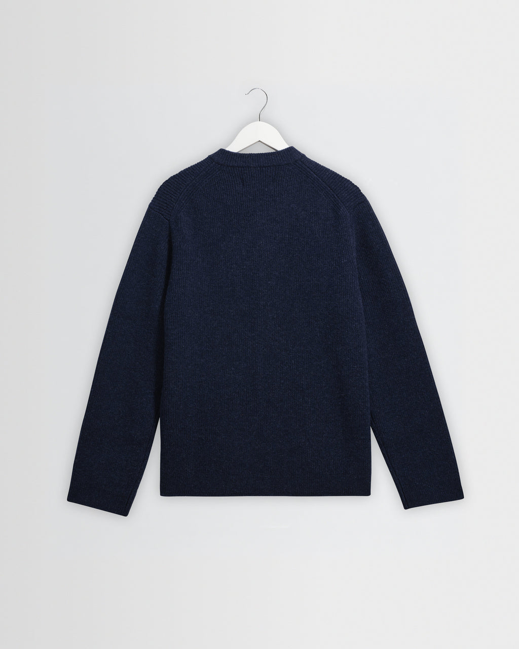 Granby - Navy Ribbed Wool Cardigan