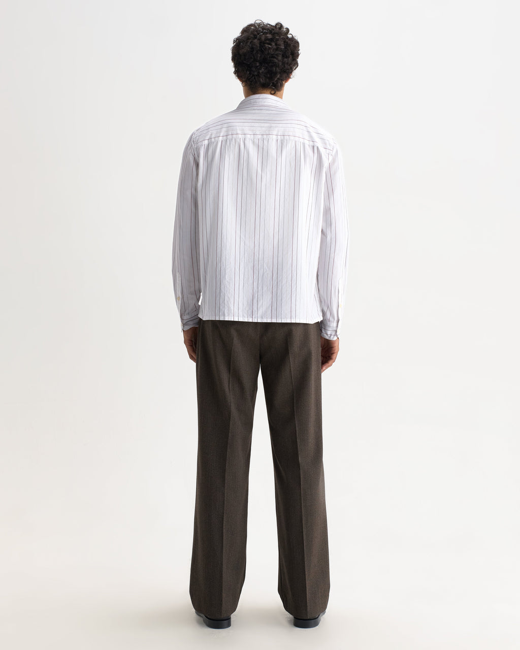 Halcomb - Ecru And Multicolour Stripe Cotton Shirt