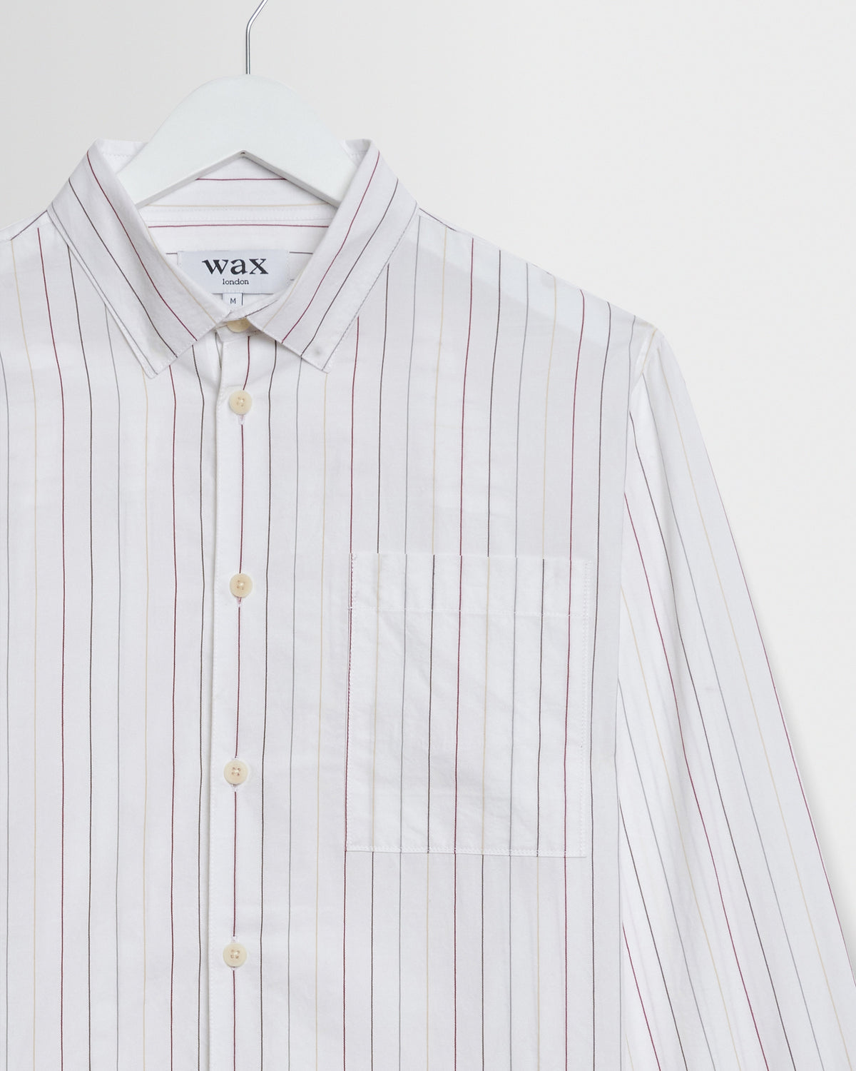 Halcomb - Ecru And Multicolour Stripe Cotton Shirt