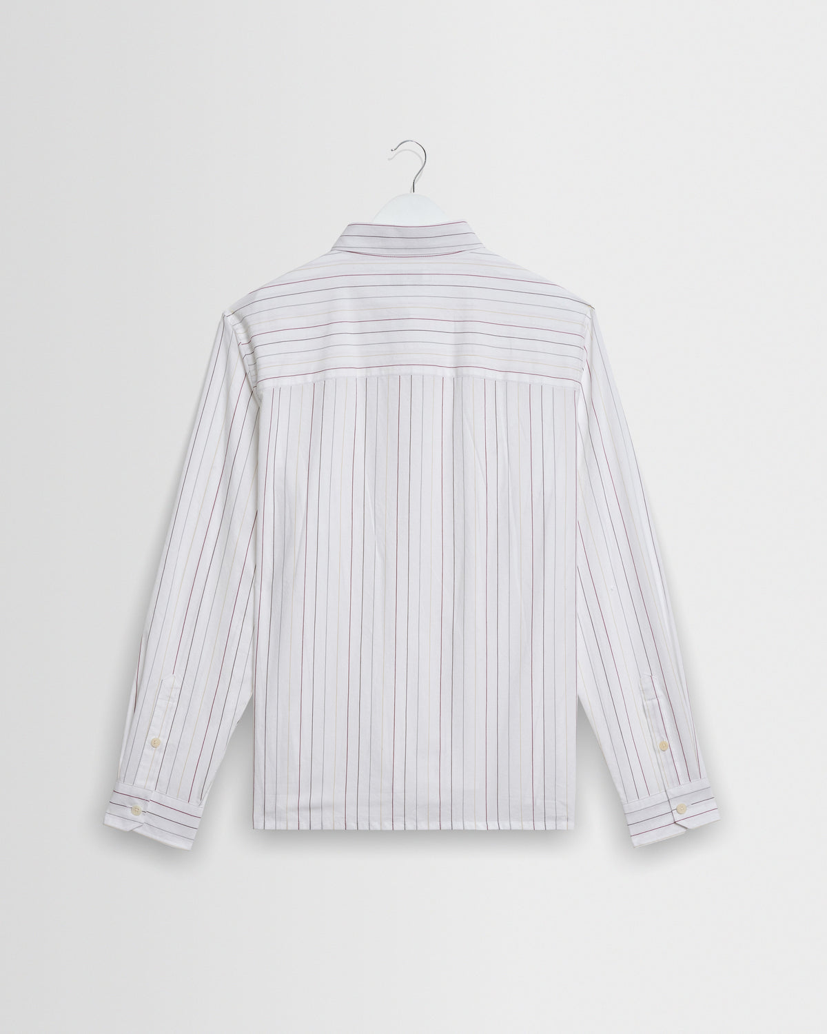 Halcomb - Ecru And Multicolour Stripe Cotton Shirt