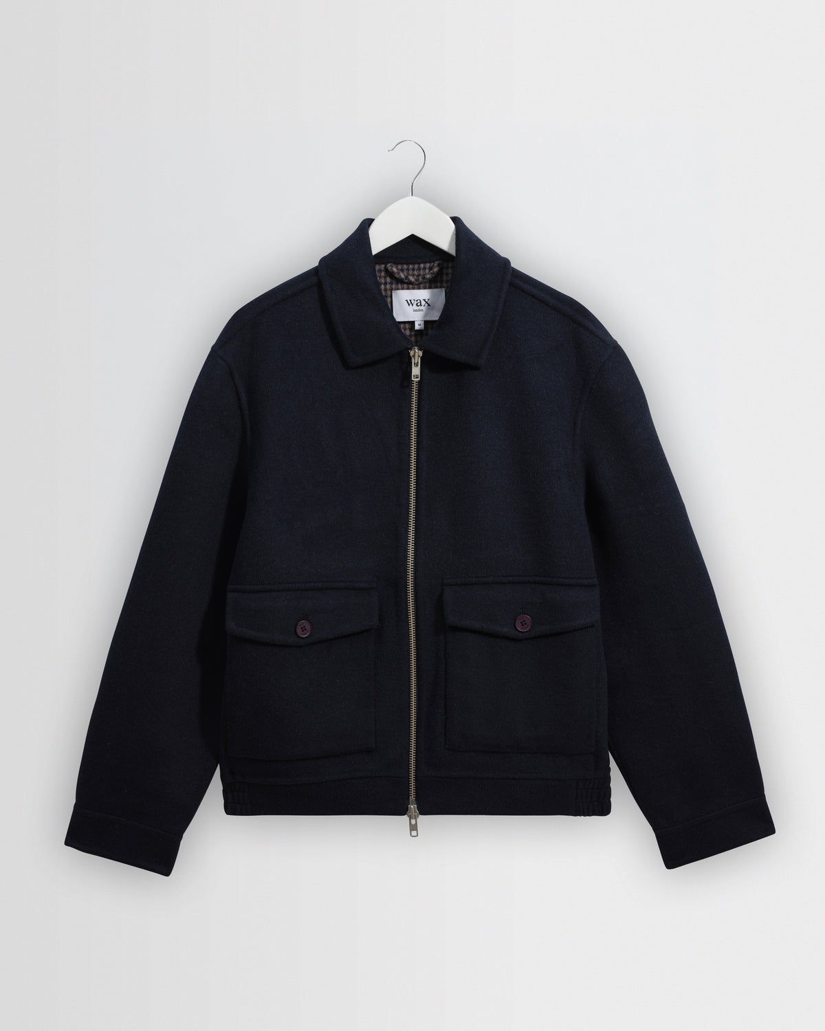 Hamblin - Navy Double-Faced Wool Check Jacket