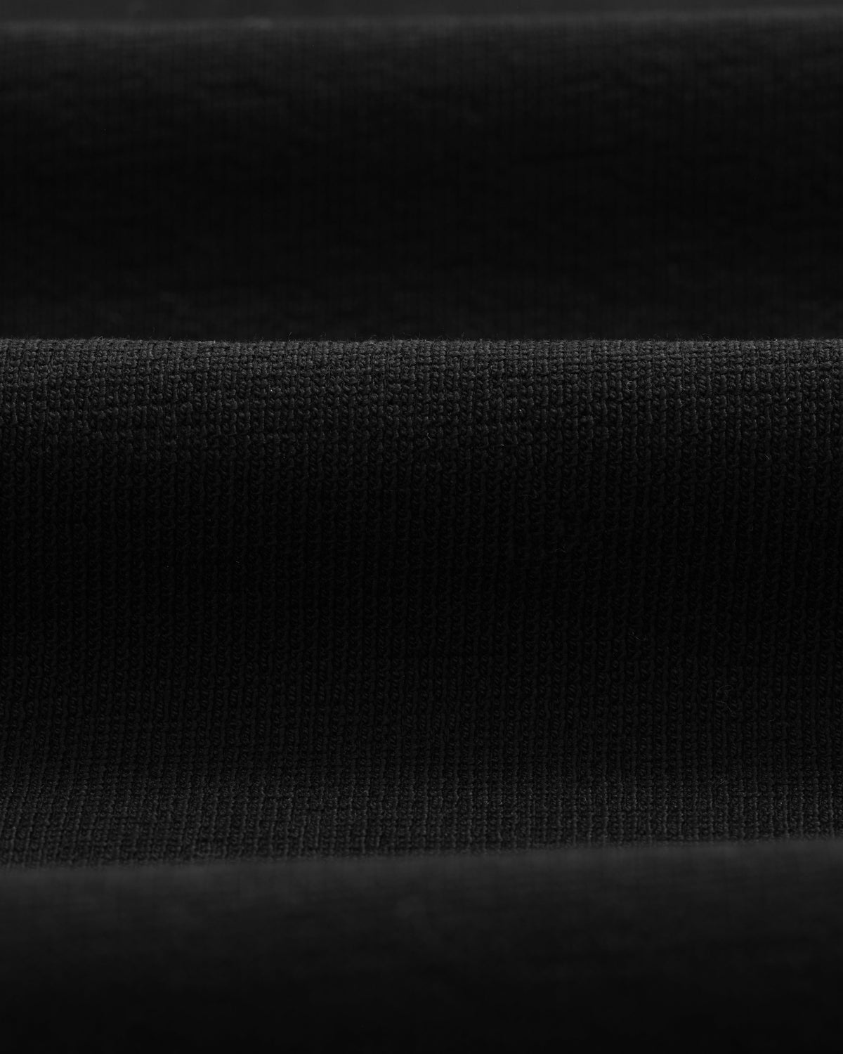 Hayden - Black Textured Organic Cotton Long Sleeve T-Shirt