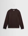 Hayden - Dark Brown Emorised Cotton Long-Sleeve T-Shirt