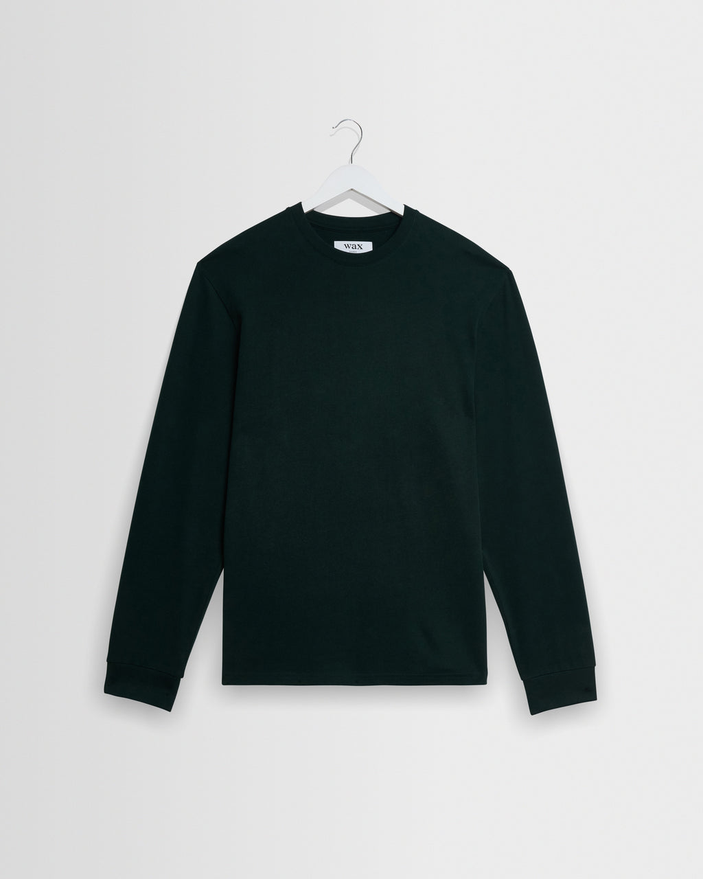 Hayden - Dark Green Emorised Cotton Long-Sleeve T-Shirt