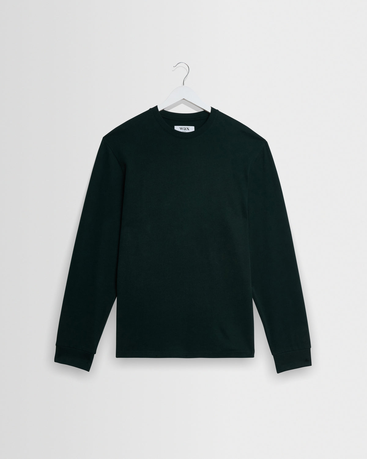 Hayden - Dark Green Emorised Cotton Long-Sleeve T-Shirt