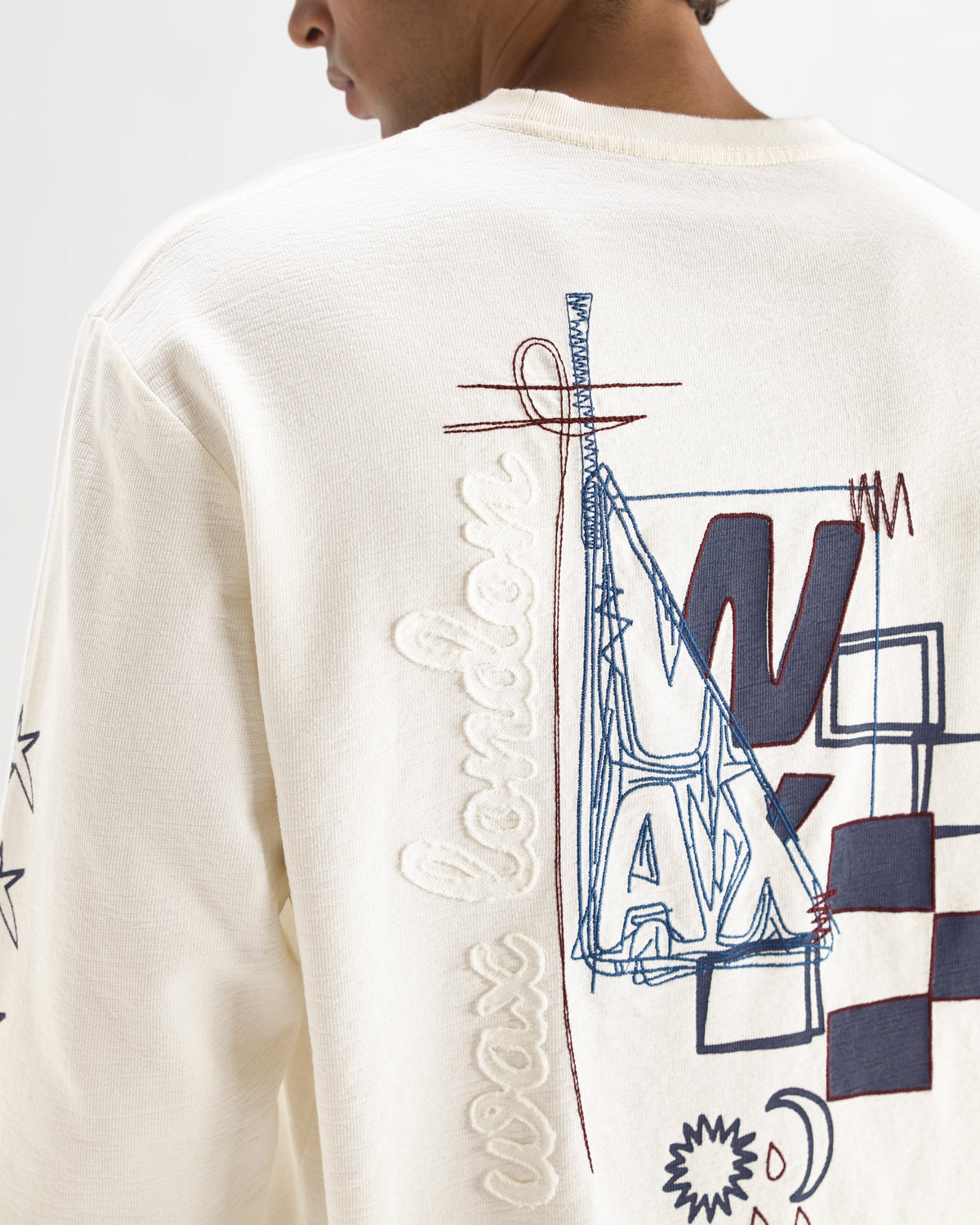 Hayden - White And Multicolour Graphic Cotton Long-Sleeve T-Shirt