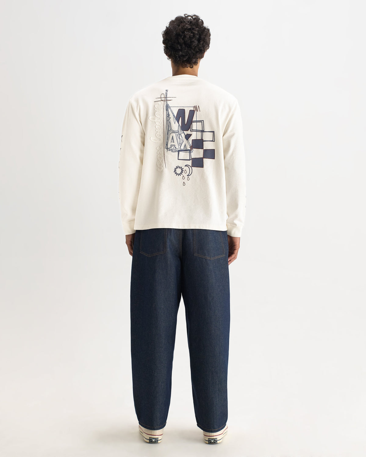 Hayden - White And Multicolour Graphic Cotton Long-Sleeve T-Shirt