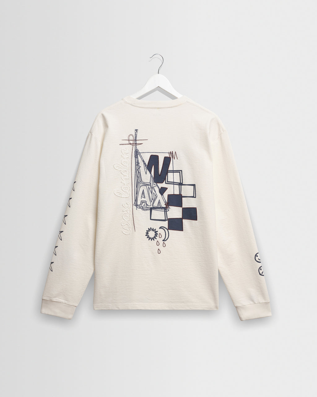 Hayden - White And Multicolour Graphic Cotton Long-Sleeve T-Shirt