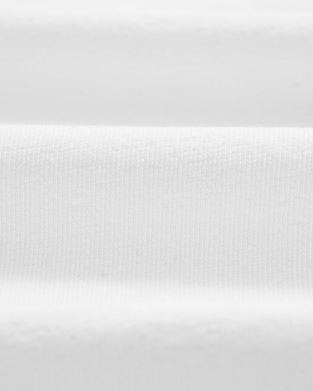 Hayden - White Textured Organic Cotton Long Sleeve T-Shirt
