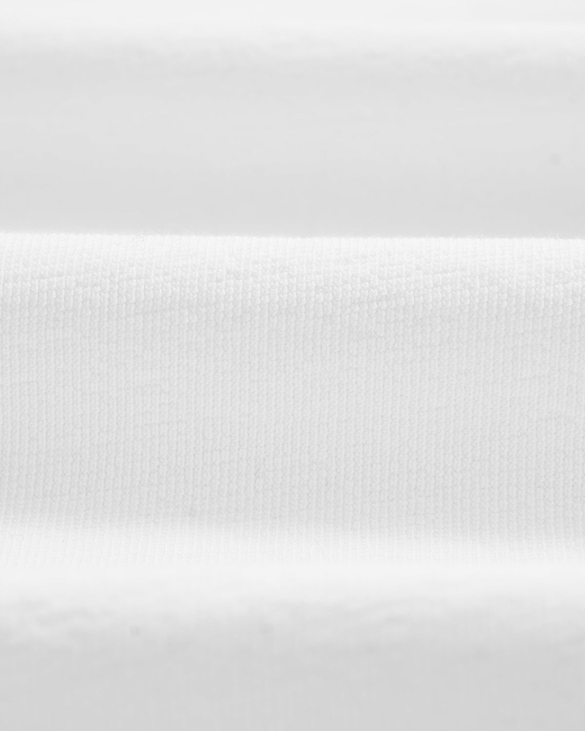 Hayden - White Textured Organic Cotton Long Sleeve T-Shirt