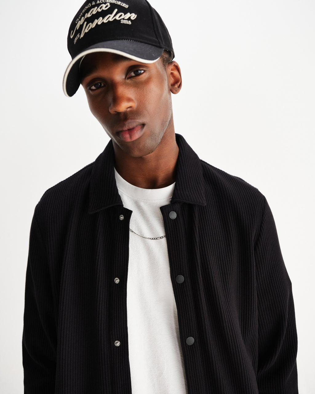 Hays - Black Structured Waffle Overshirt