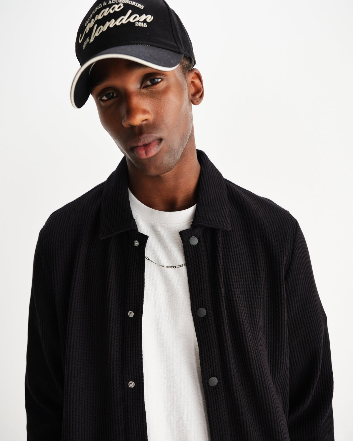 Hays - Black Structured Waffle Overshirt
