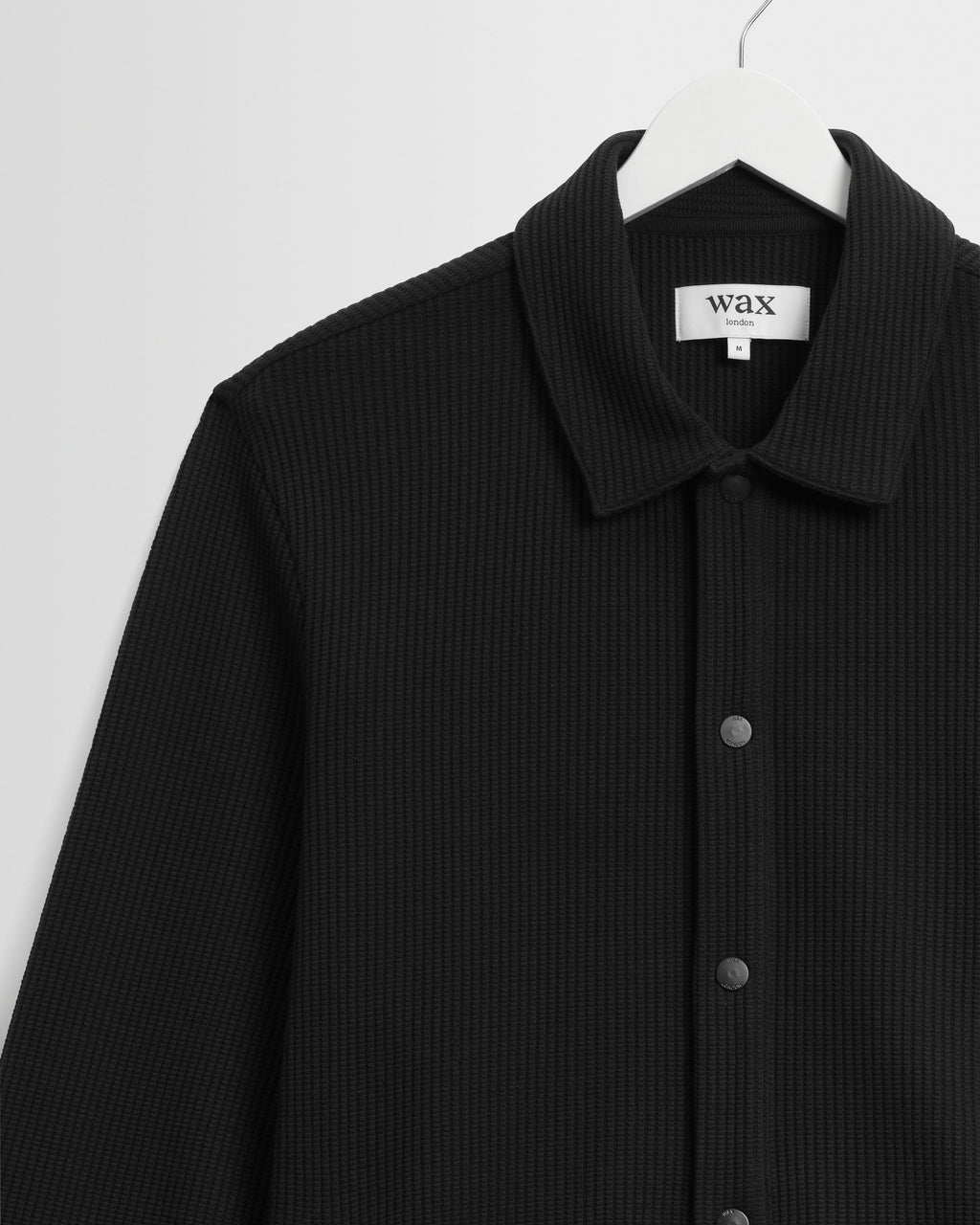 Hays - Black Structured Waffle Overshirt