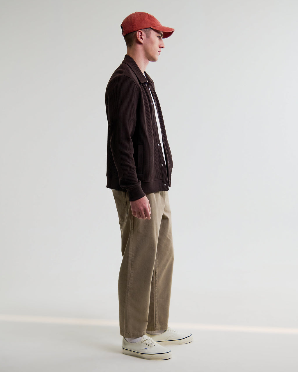 Hays - Dark Brown Structured Waffle Overshirt