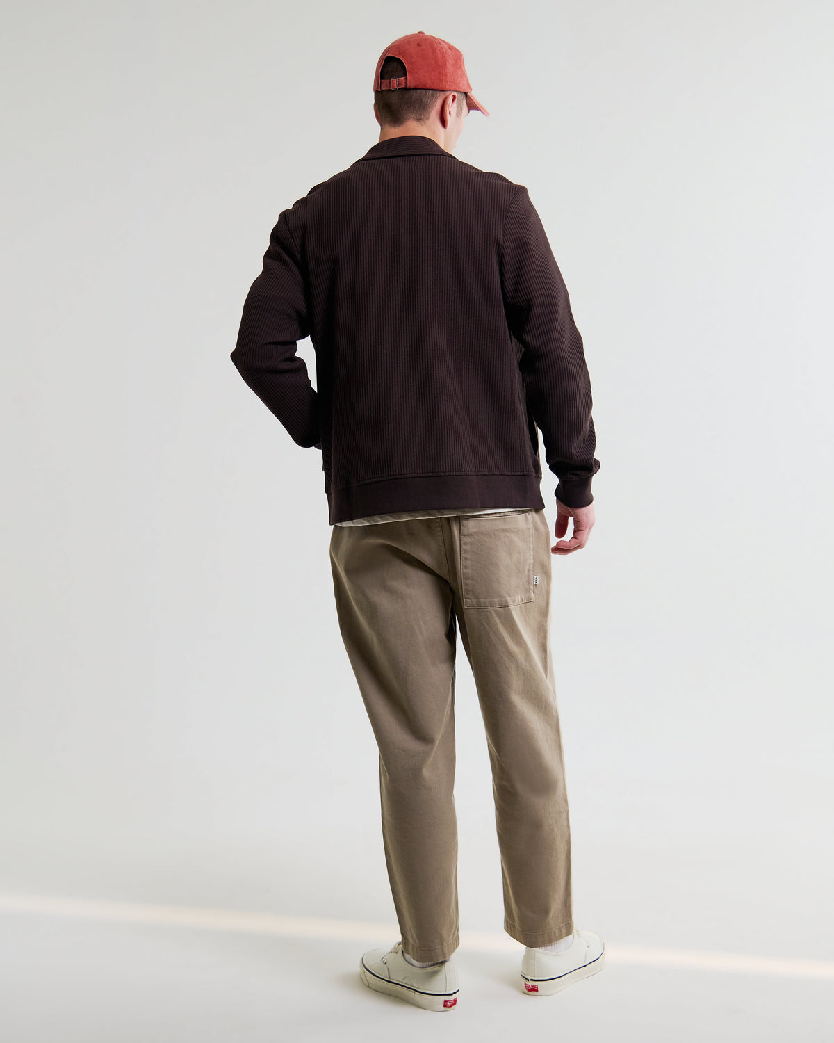 Hays - Dark Brown Structured Waffle Overshirt