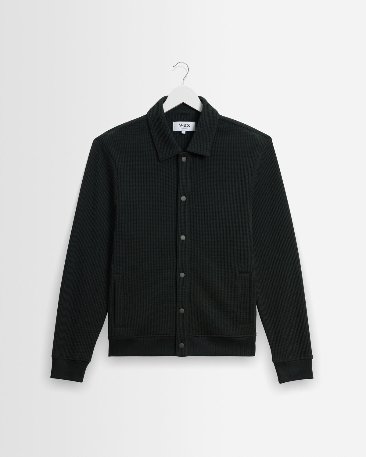 Hays - Dark Green Structured Waffle Overshirt
