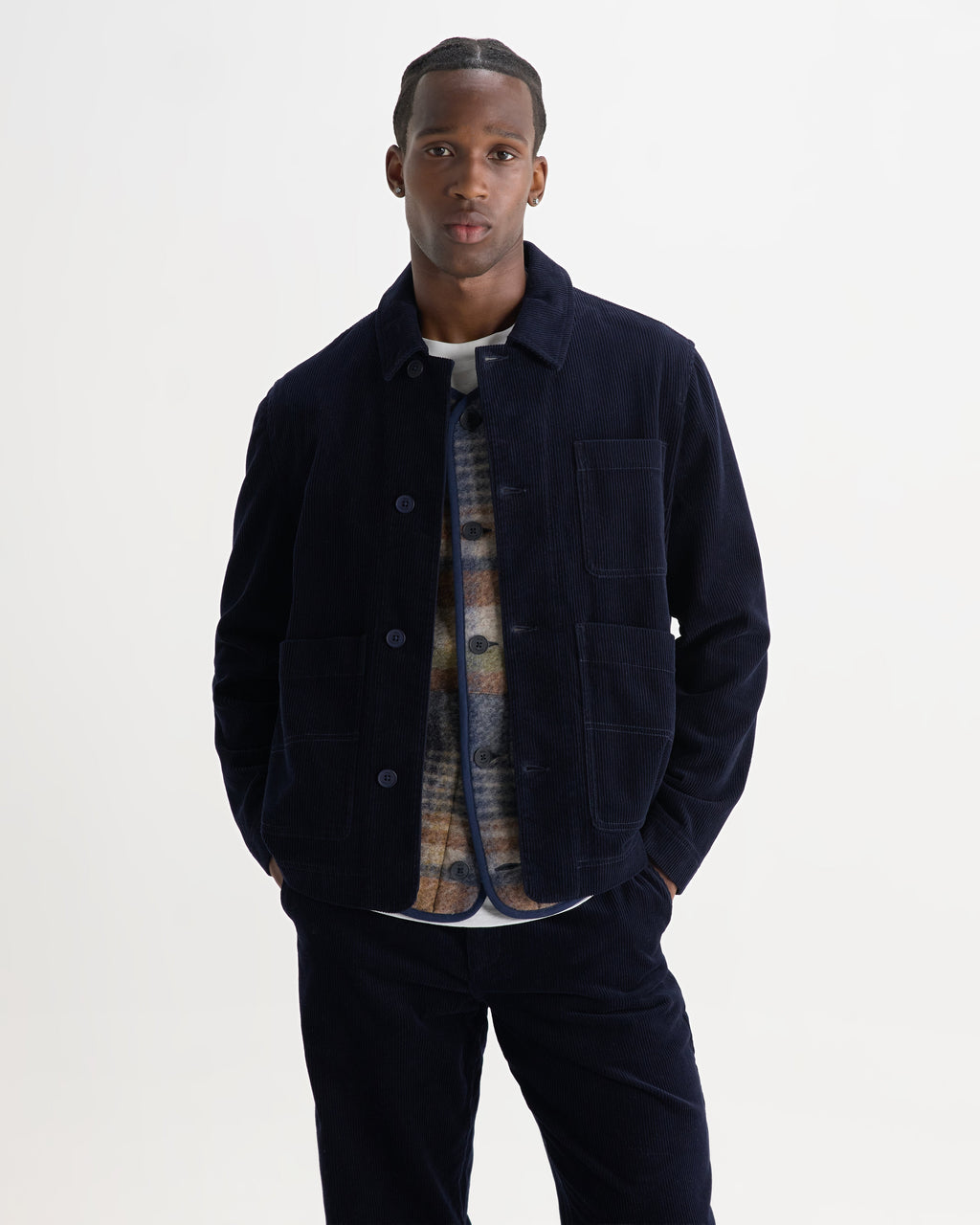Healey - Navy Corduroy Chore Jacket