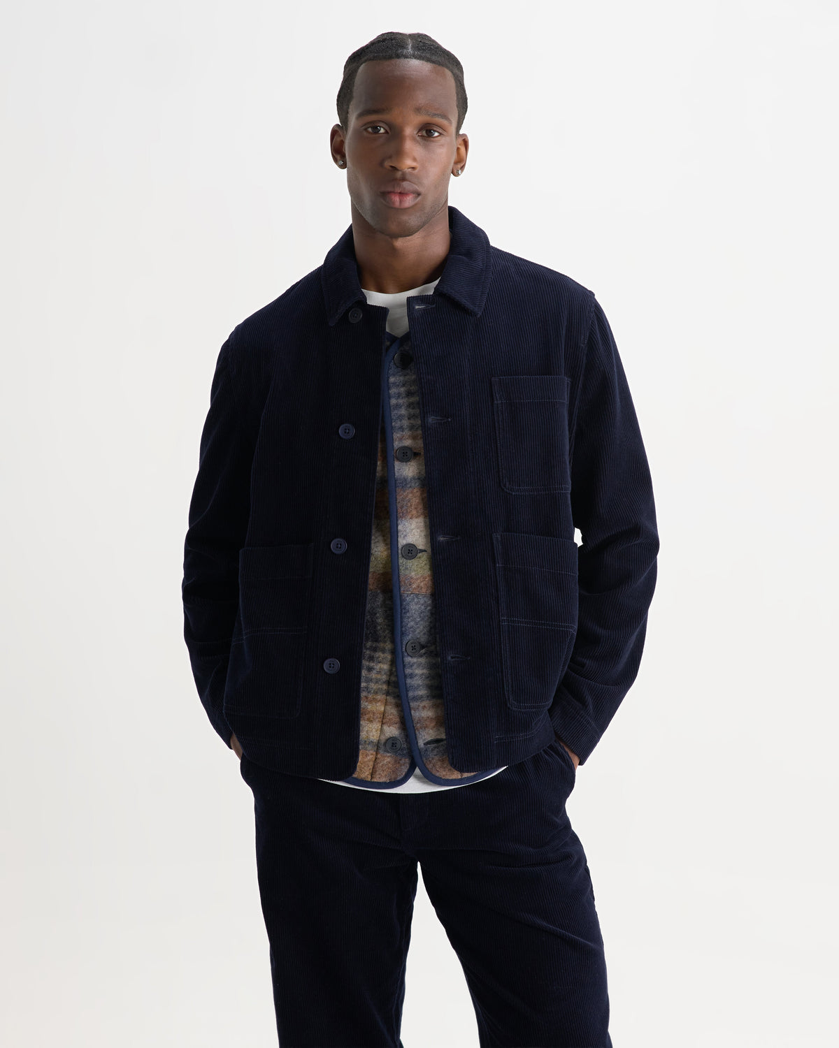 Healey - Navy Corduroy Chore Jacket