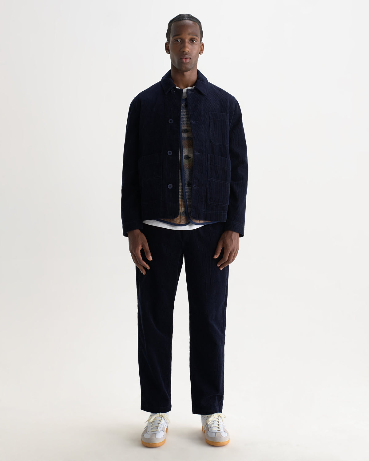 Healey - Navy Corduroy Chore Jacket