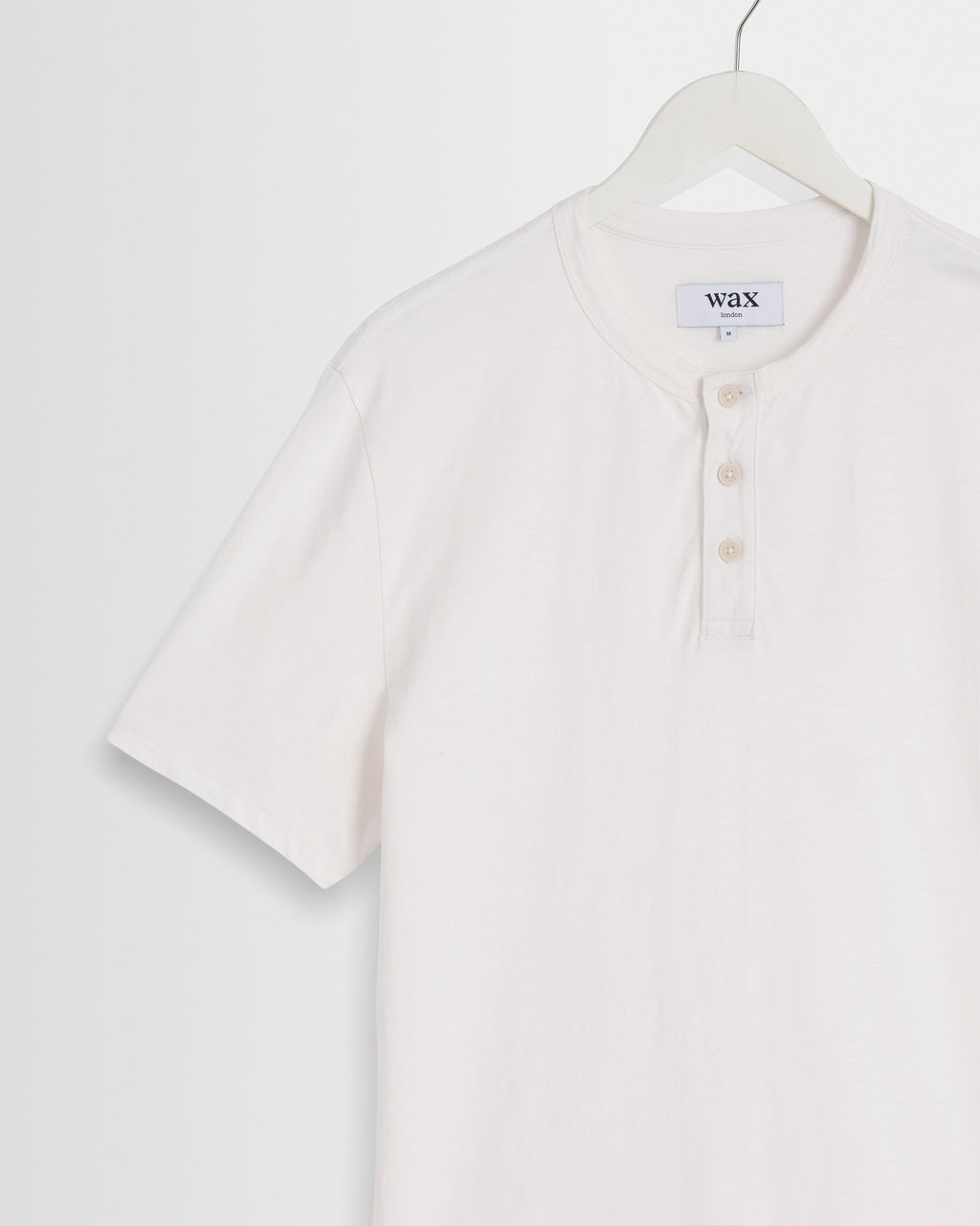 Hill - Off White Slub Organic Cotton Henley T-Shirt