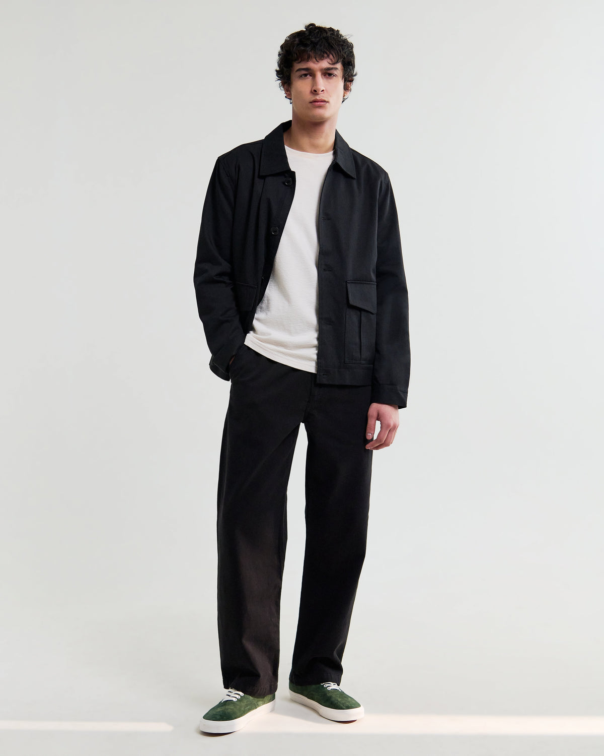 Hyde - Black Organic Cotton Twill Straight Fit Trousers