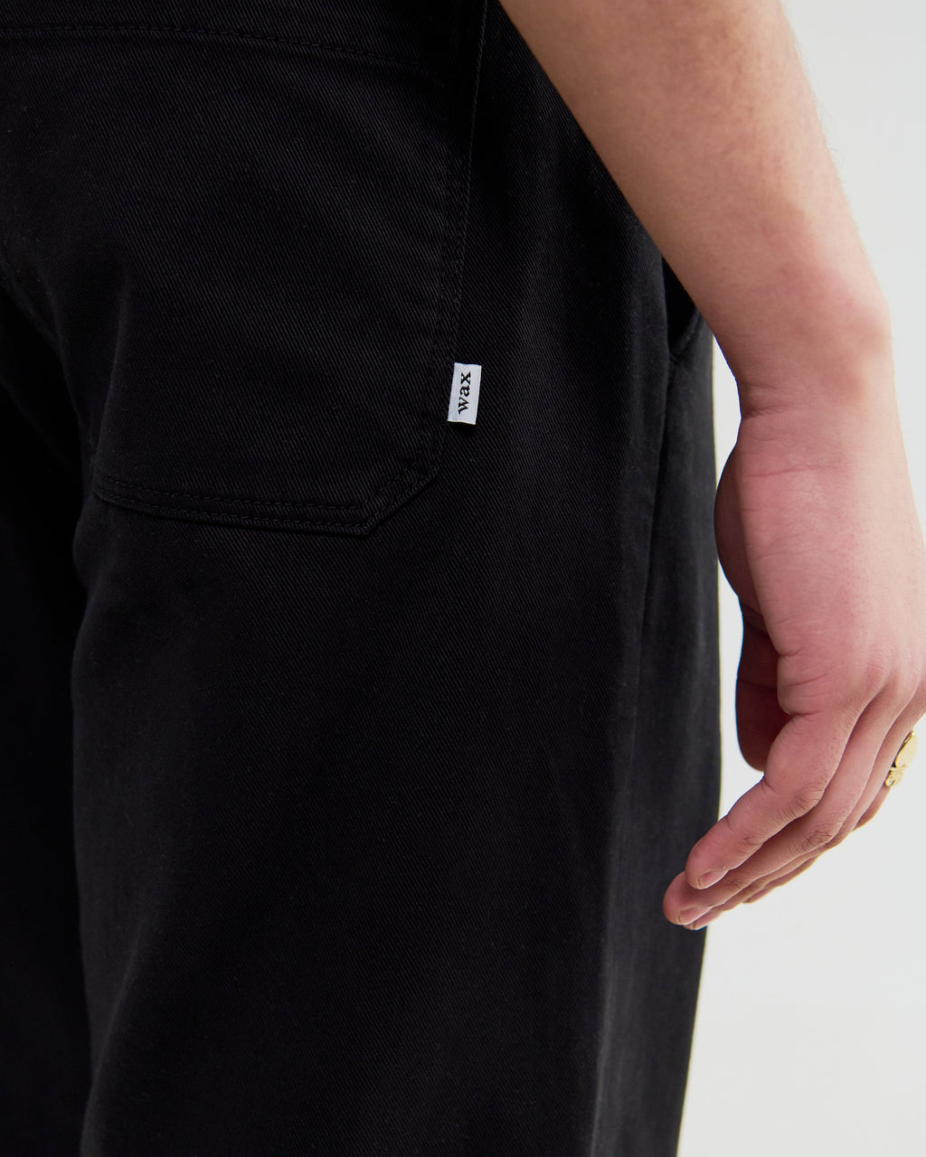 Hyde - Black Organic Cotton Twill Straight Fit Trousers