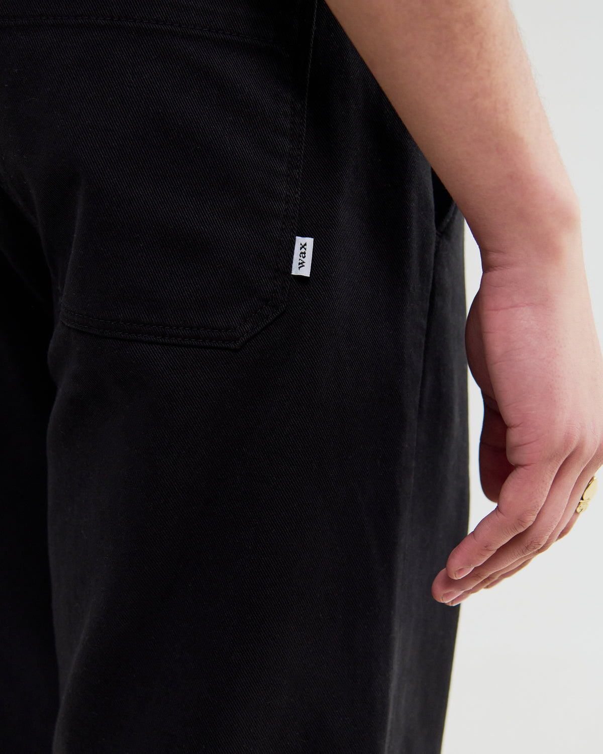 Hyde - Black Organic Cotton Twill Straight Fit Trousers