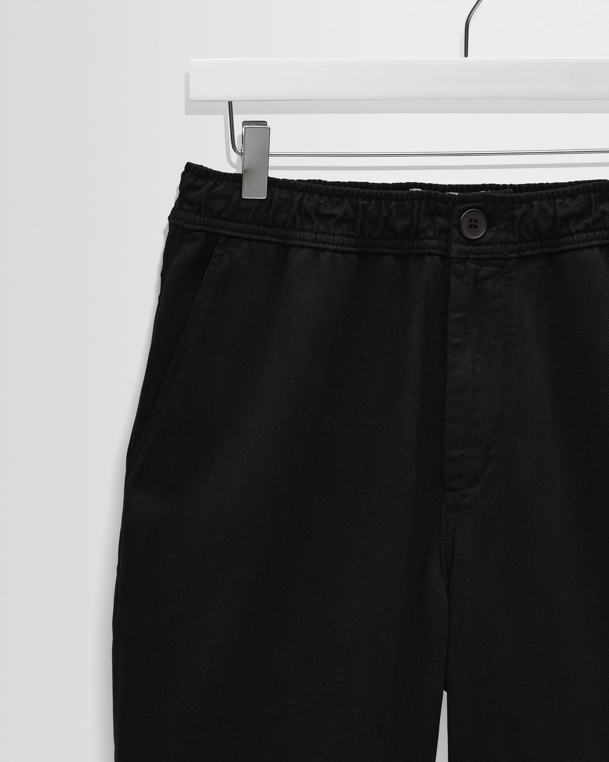 Hyde - Black Organic Cotton Twill Straight Fit Trousers