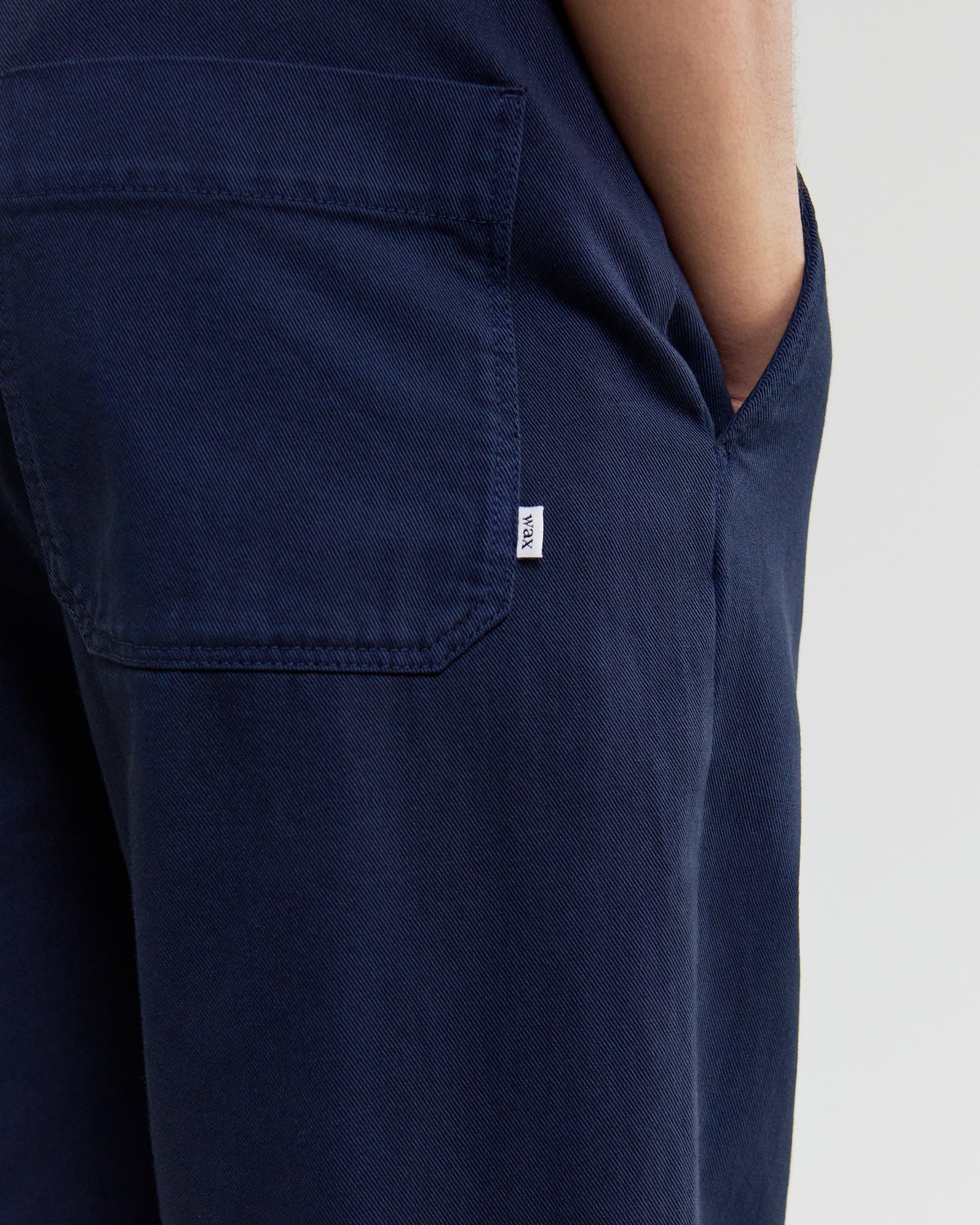 Hyde - Navy Organic Cotton Twill Straight Fit Trousers