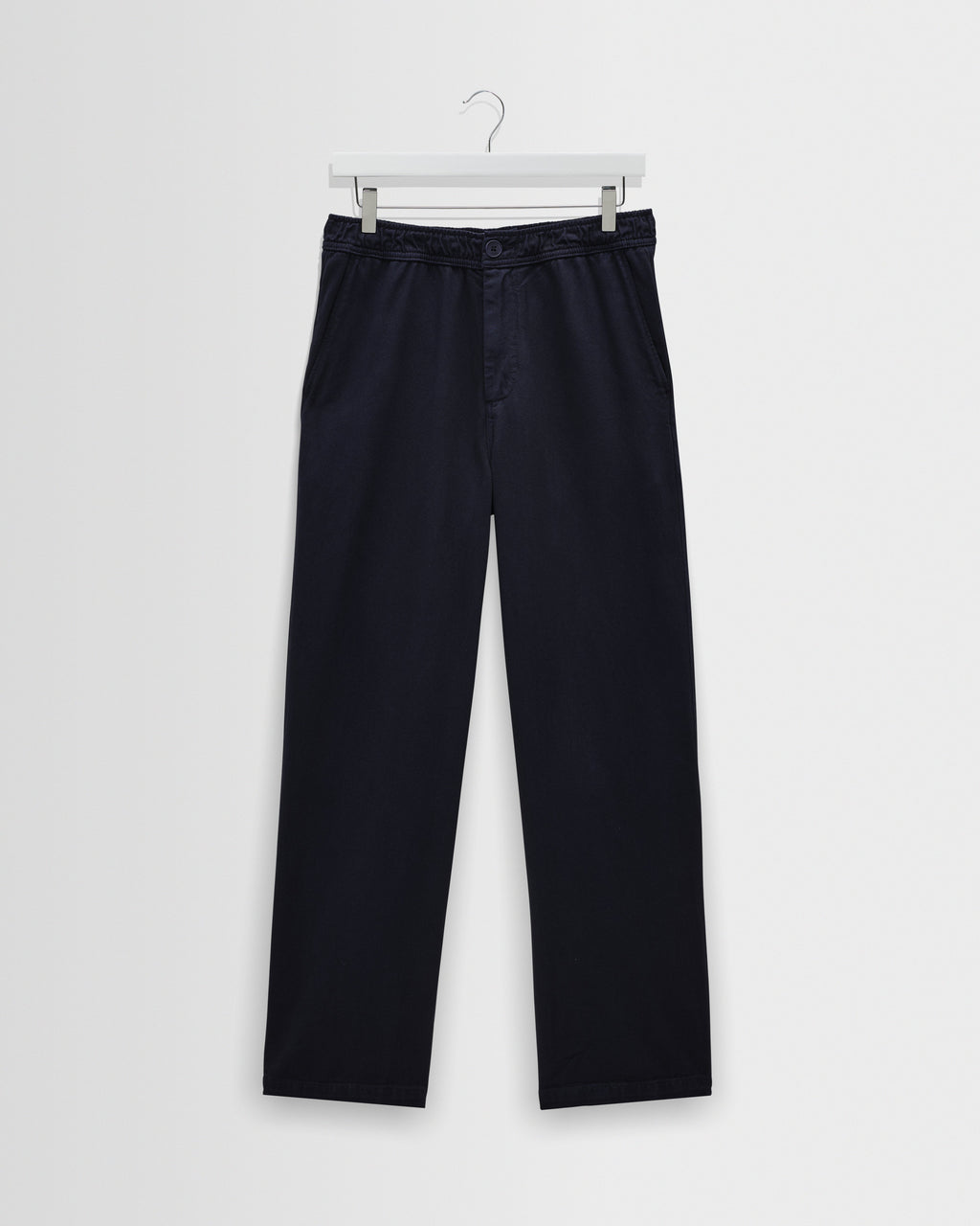 Hyde - Navy Organic Cotton Twill Straight Fit Trousers