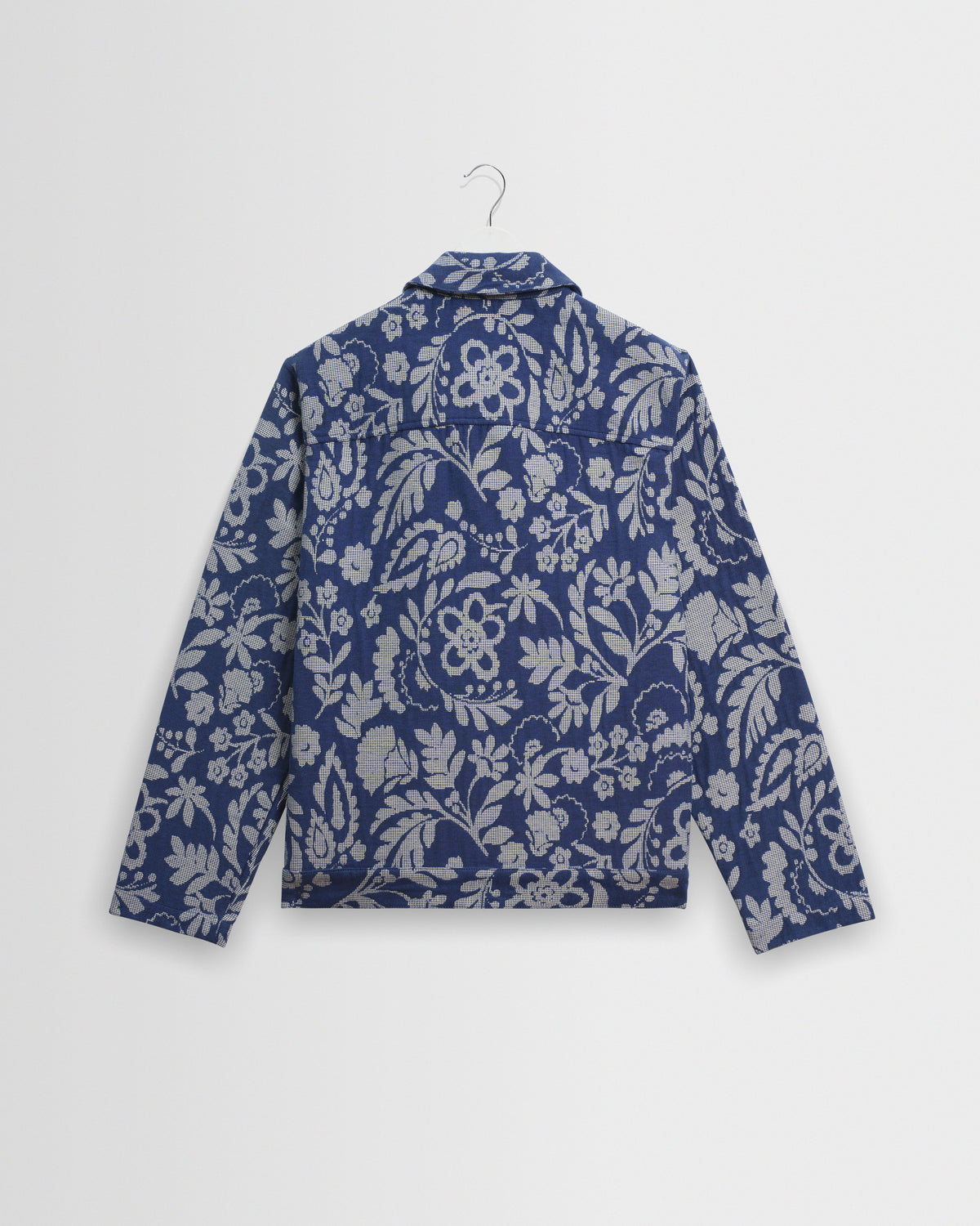 Iggy - Blue And Ecru Floral Jacquard Jacket