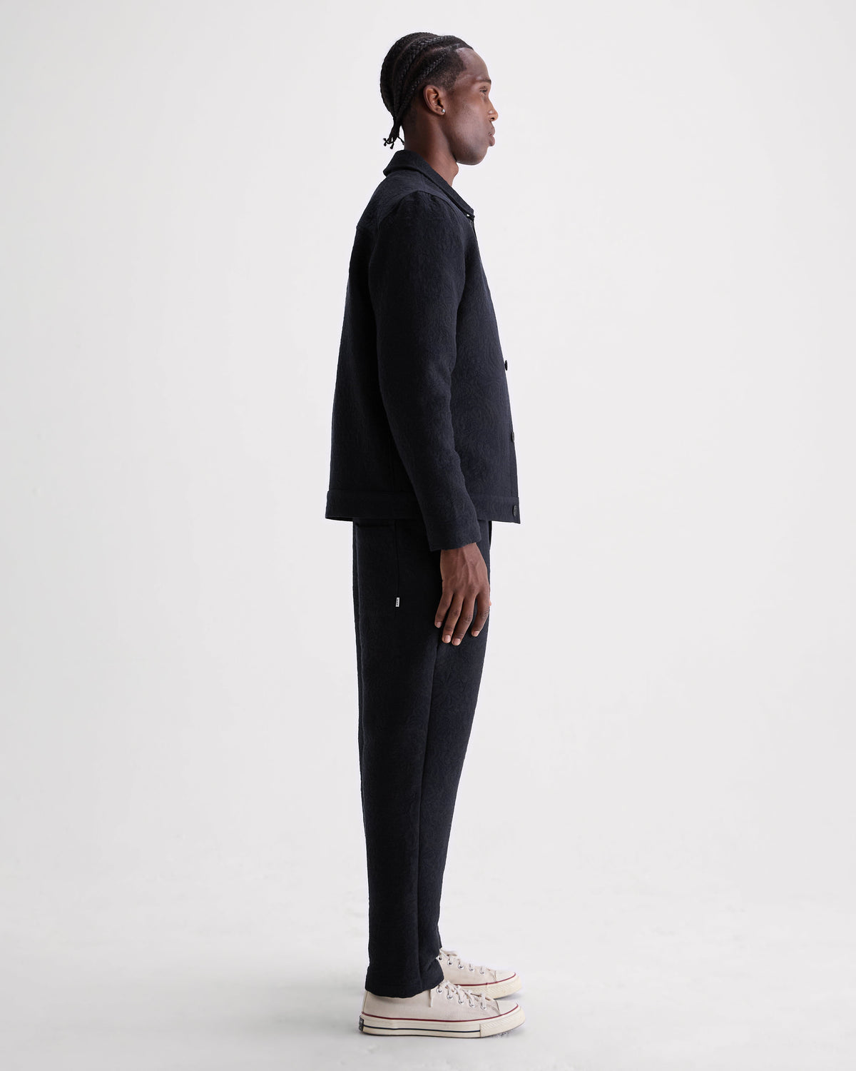 Iggy - Navy And Black Tonal Jacquard Jacket