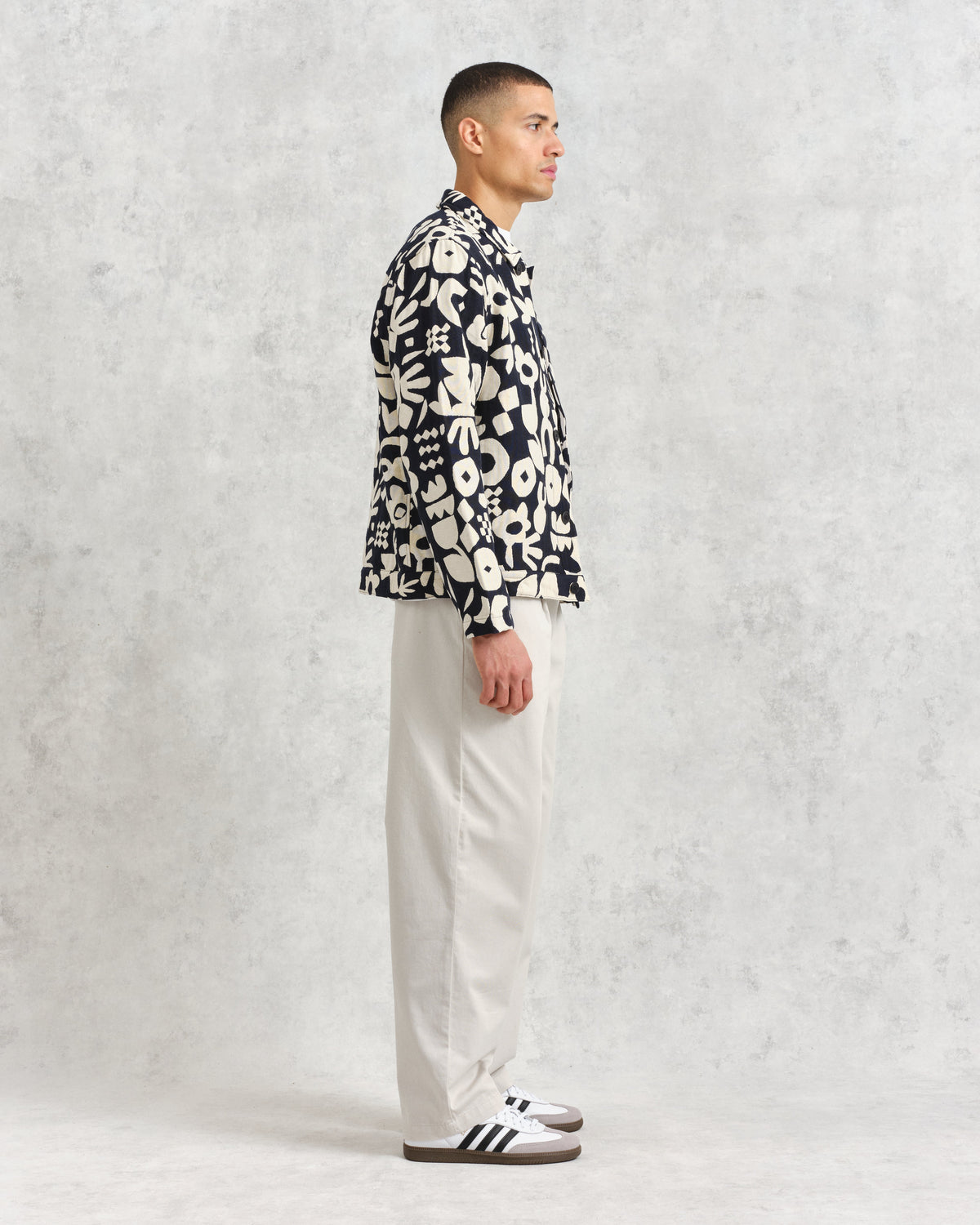 Iggy - Navy And Ecru Spin Jacquard Jacket