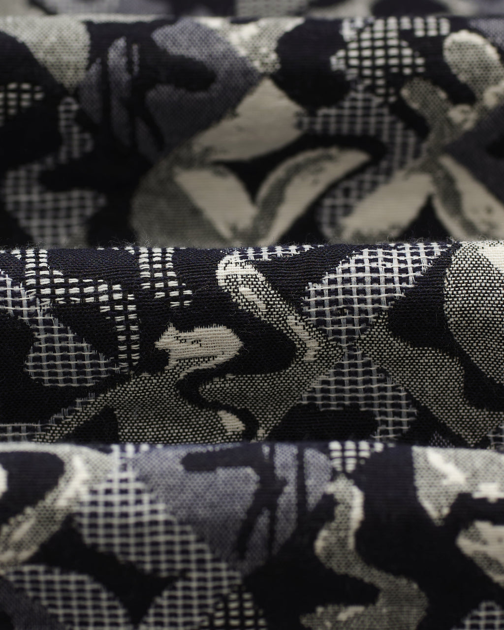 Iggy - Navy And Ecru Tile Jacquard Jacket