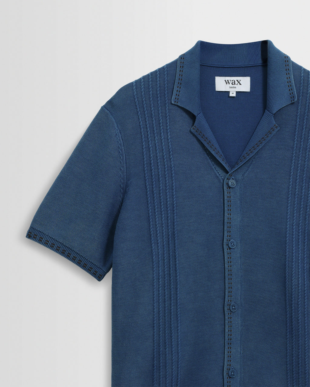 Ivy - Washed Blue Cotton Knitted Shirt