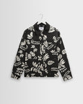 Jay - Black And Ecru Printed Cotton Chore Jacket