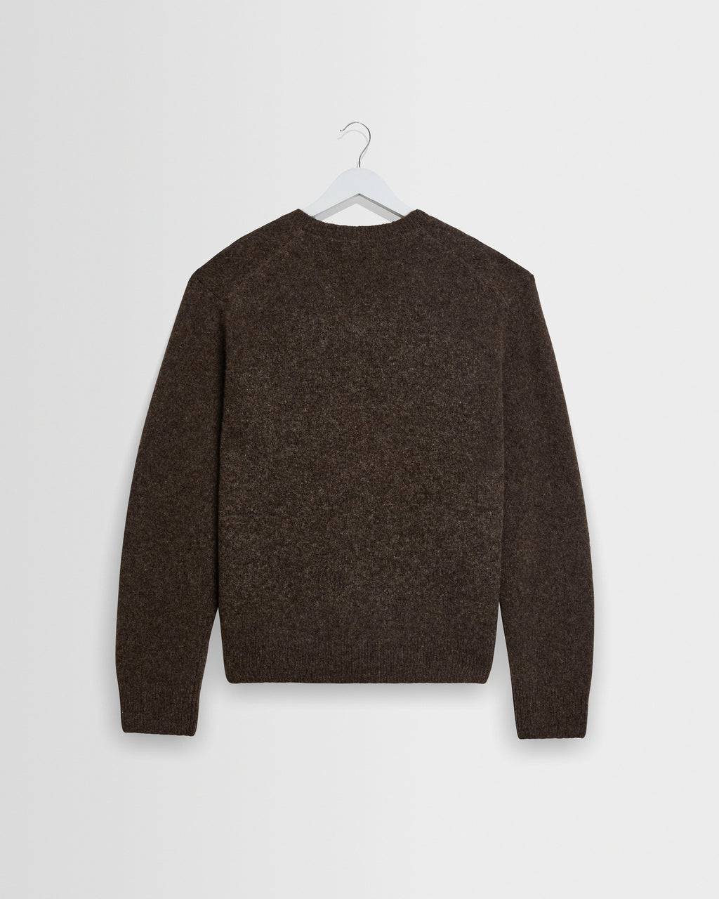 Kemp - Brown Brushed Fluffy V-Neck Jumper