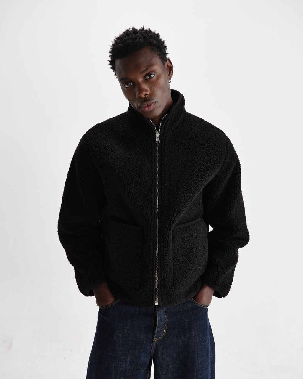 Killick - Black Reversible Corduroy Borg Jacket
