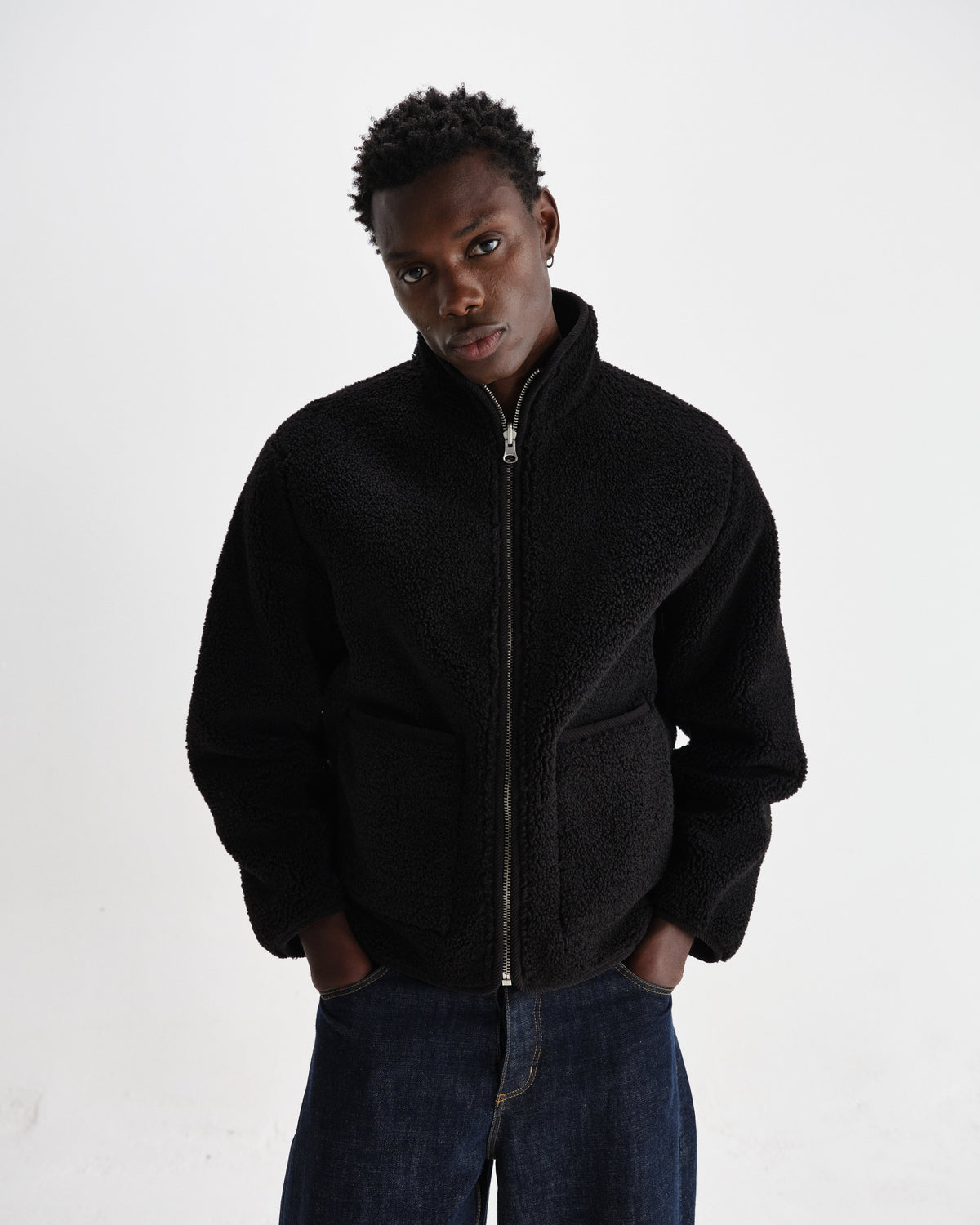 Killick - Black Reversible Corduroy Borg Jacket