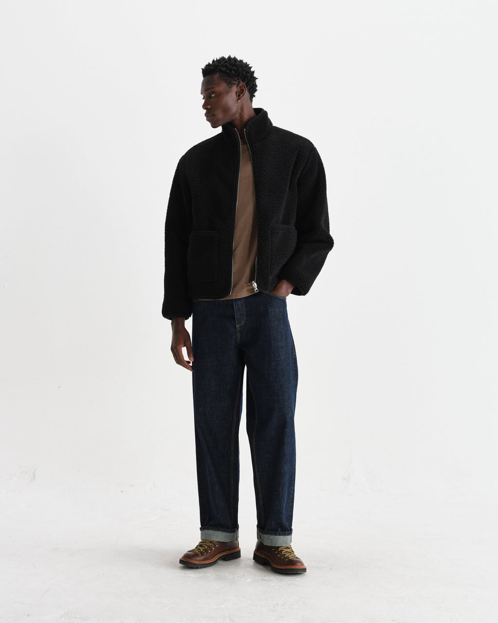 Killick - Black Reversible Corduroy Borg Jacket