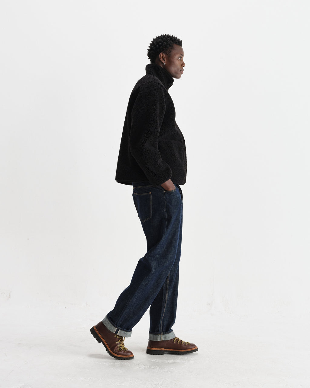 Killick - Black Reversible Corduroy Borg Jacket