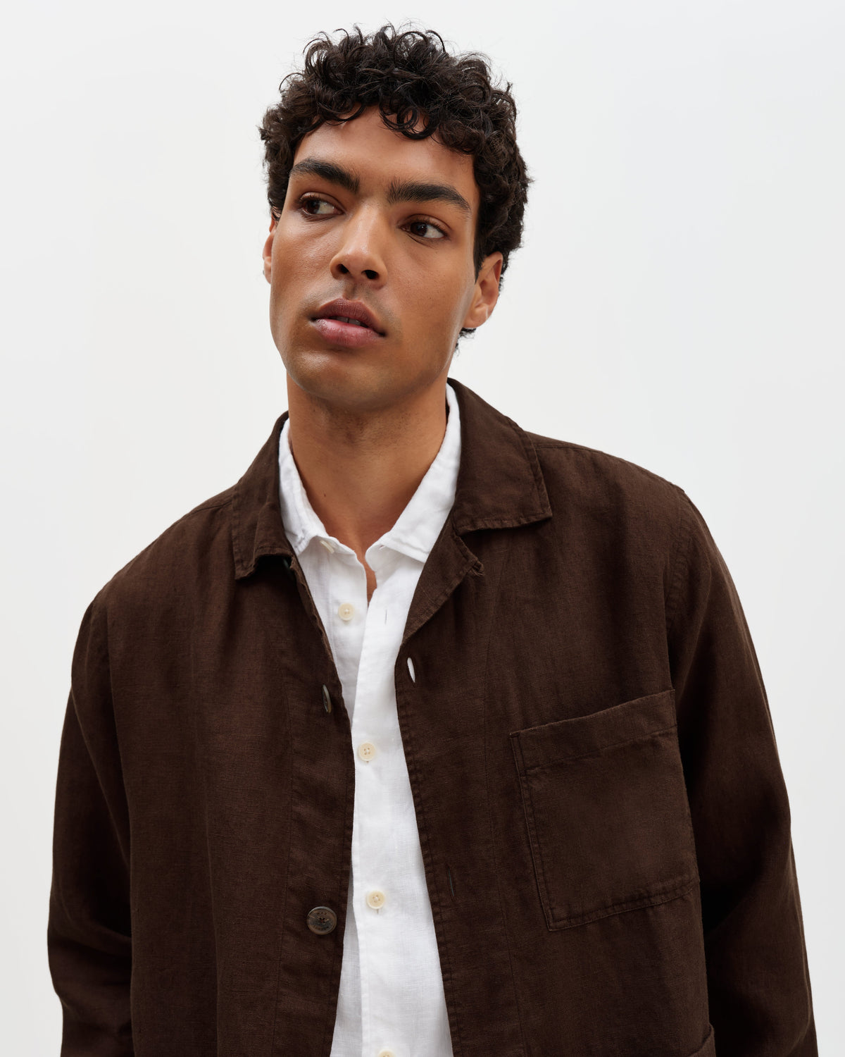 Kimpton - Brown Washed Linen Jacket