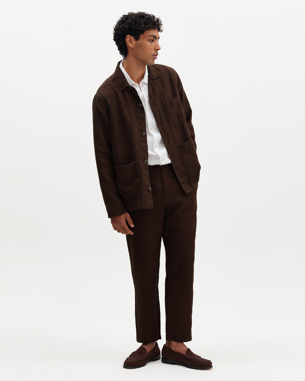 Kimpton - Brown Washed Linen Jacket
