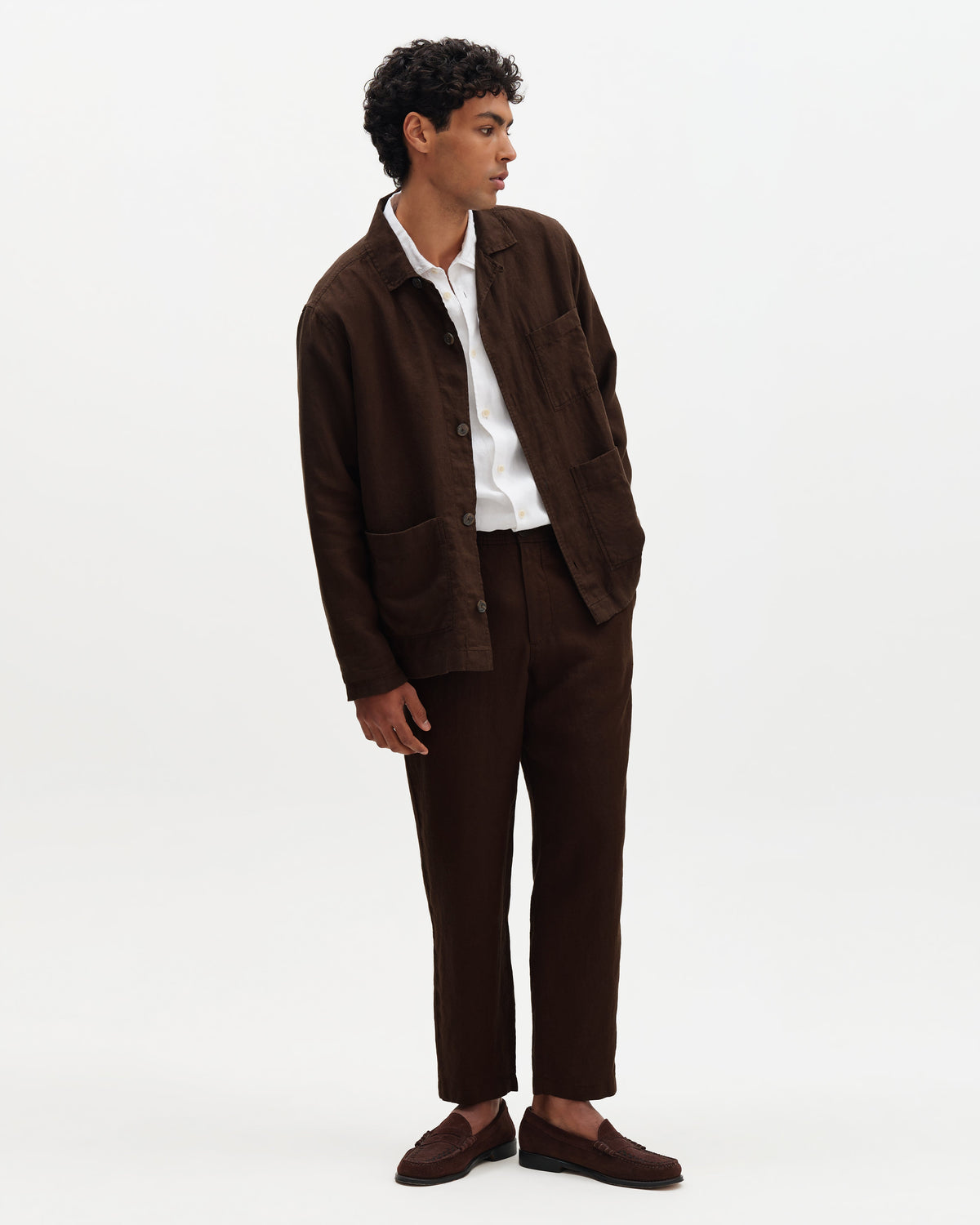 Kimpton - Brown Washed Linen Jacket