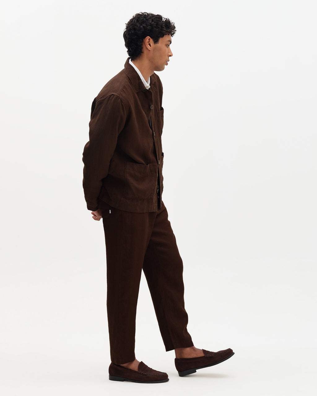 Kimpton - Brown Washed Linen Jacket
