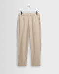 Kurt - Beige Washed Linen Relaxed Fit Trousers