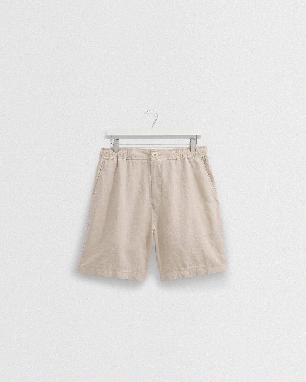 Kurt - Beige Washed Linen Shorts