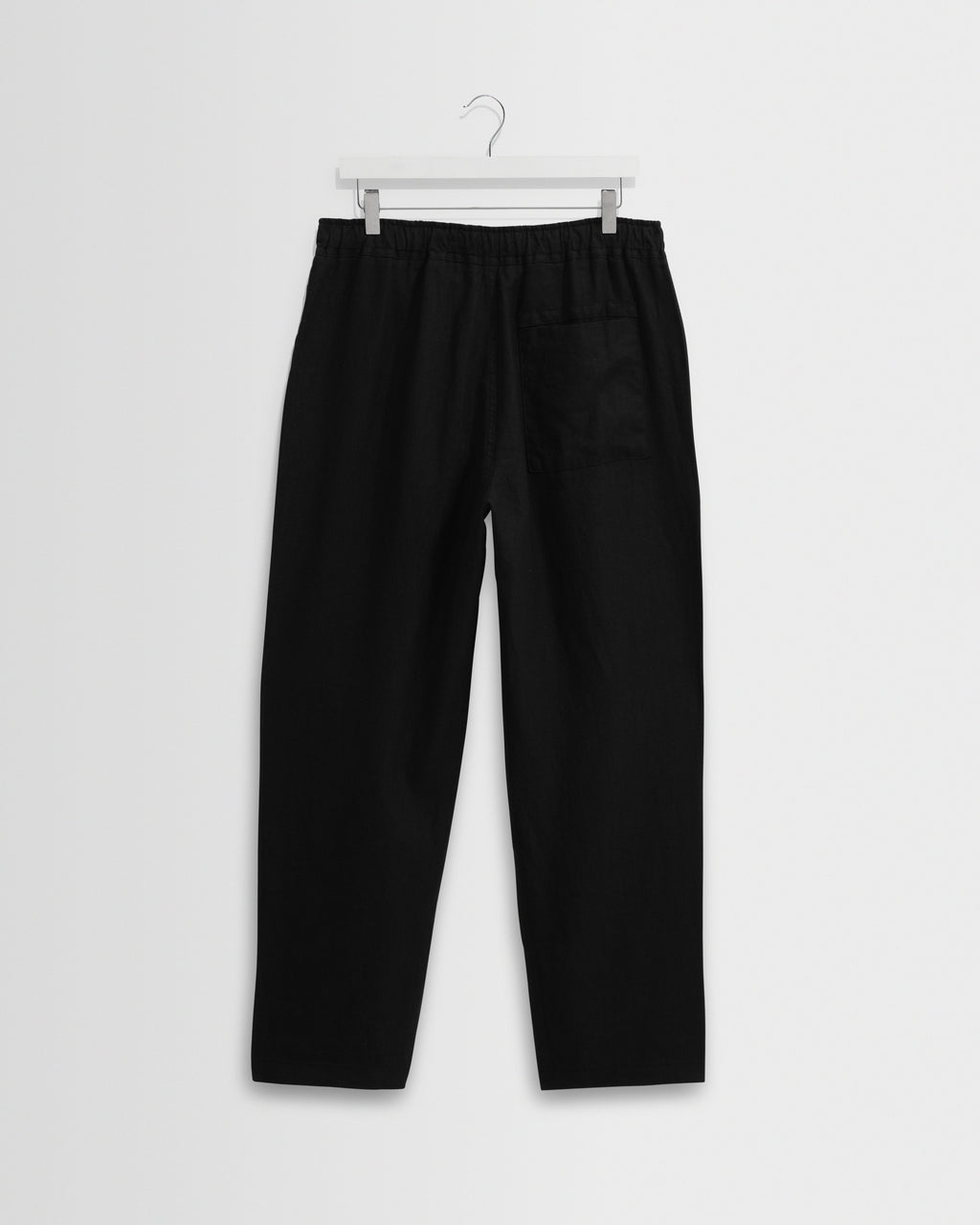 Kurt - Black Washed Linen Relaxed Fit Trousers